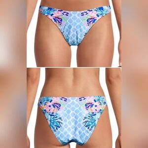 Lilly Pulitzer Pico High Cut Bikini Bottoms in Hidden Treasure Blue - Size 12